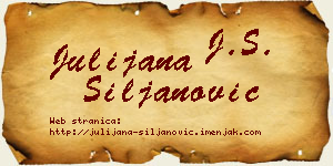 Julijana Siljanović vizit kartica